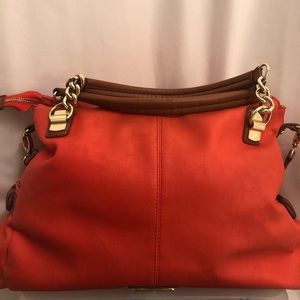 Steve Madden Hot Orange Tote/Hand Bag
